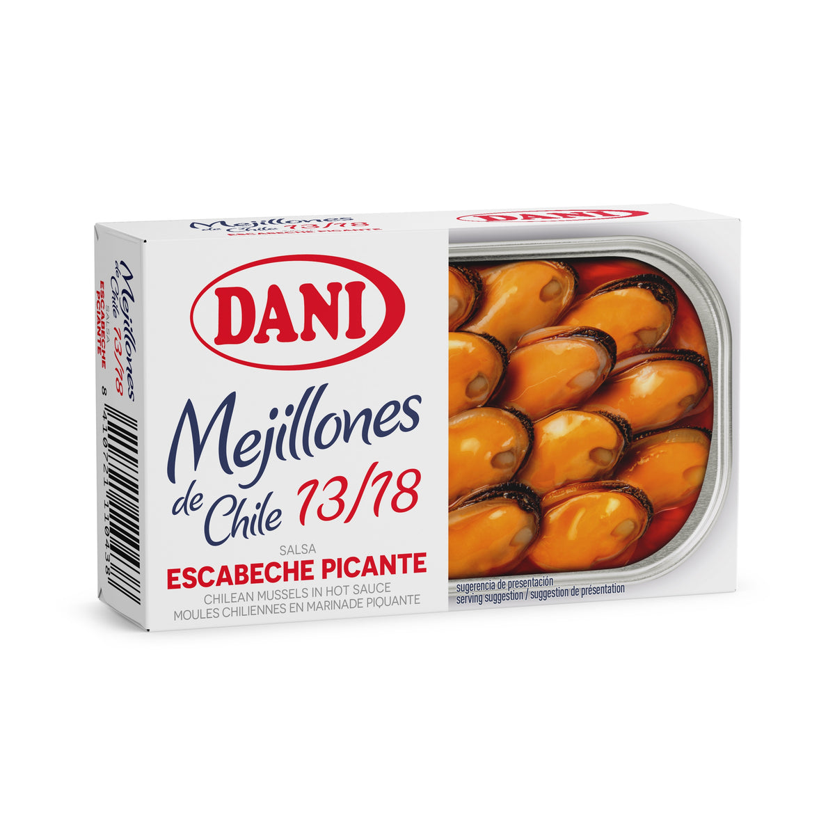 Mejillones 14/18 en Escabeche Picante * 12 Btes 110g DANI