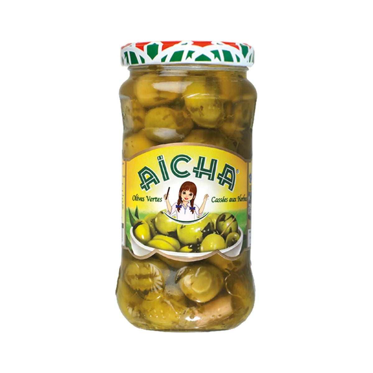 K Olives Vertes Herbes * 6 Boc. 37cl AICHA