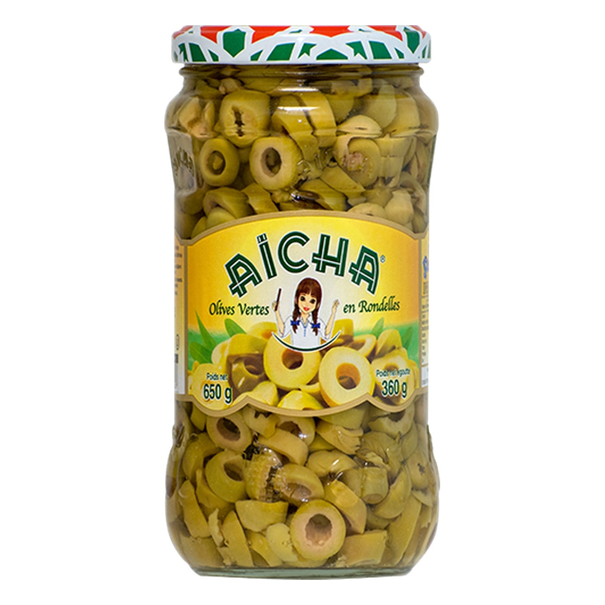 K Olives Vertes Rondelles * 6 Boc. 72cl AICHA