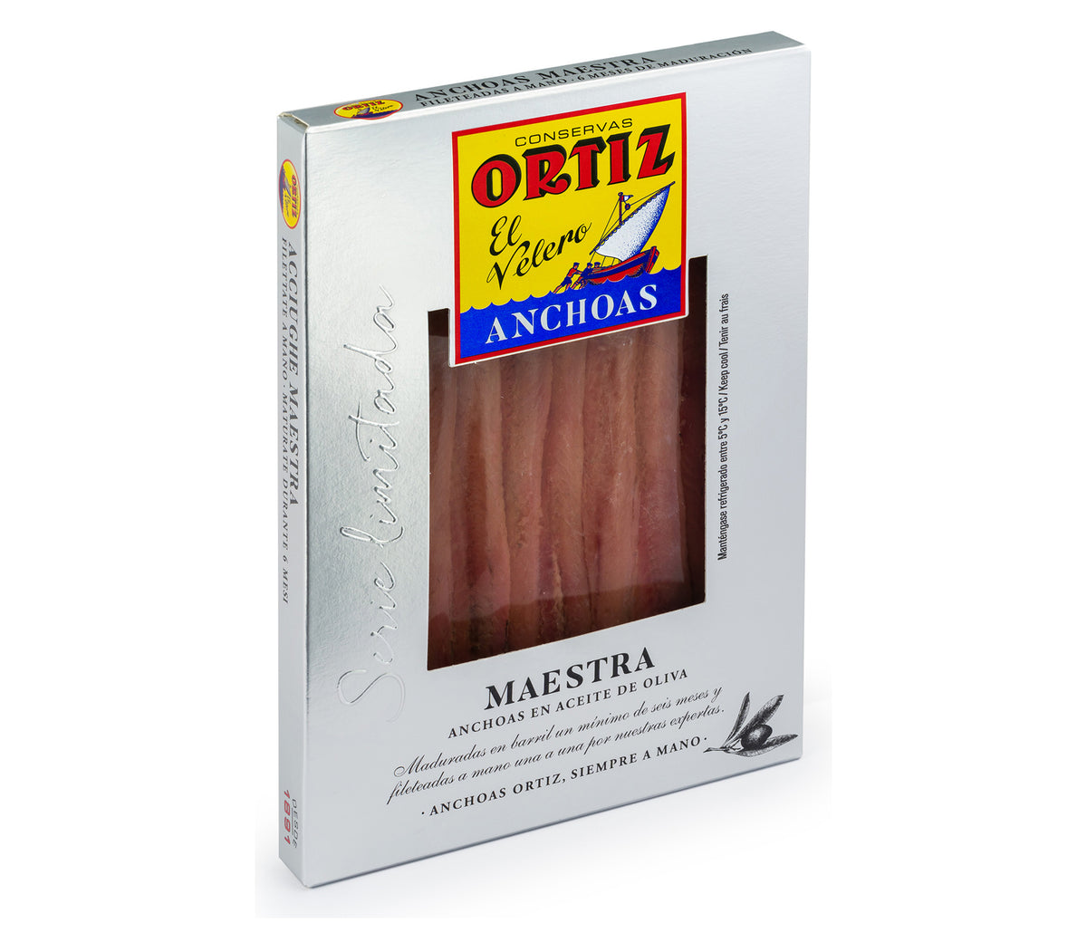 KP Maestra Anchoa Grande Taille * 15 Barq. 55g Ho ORTIZ