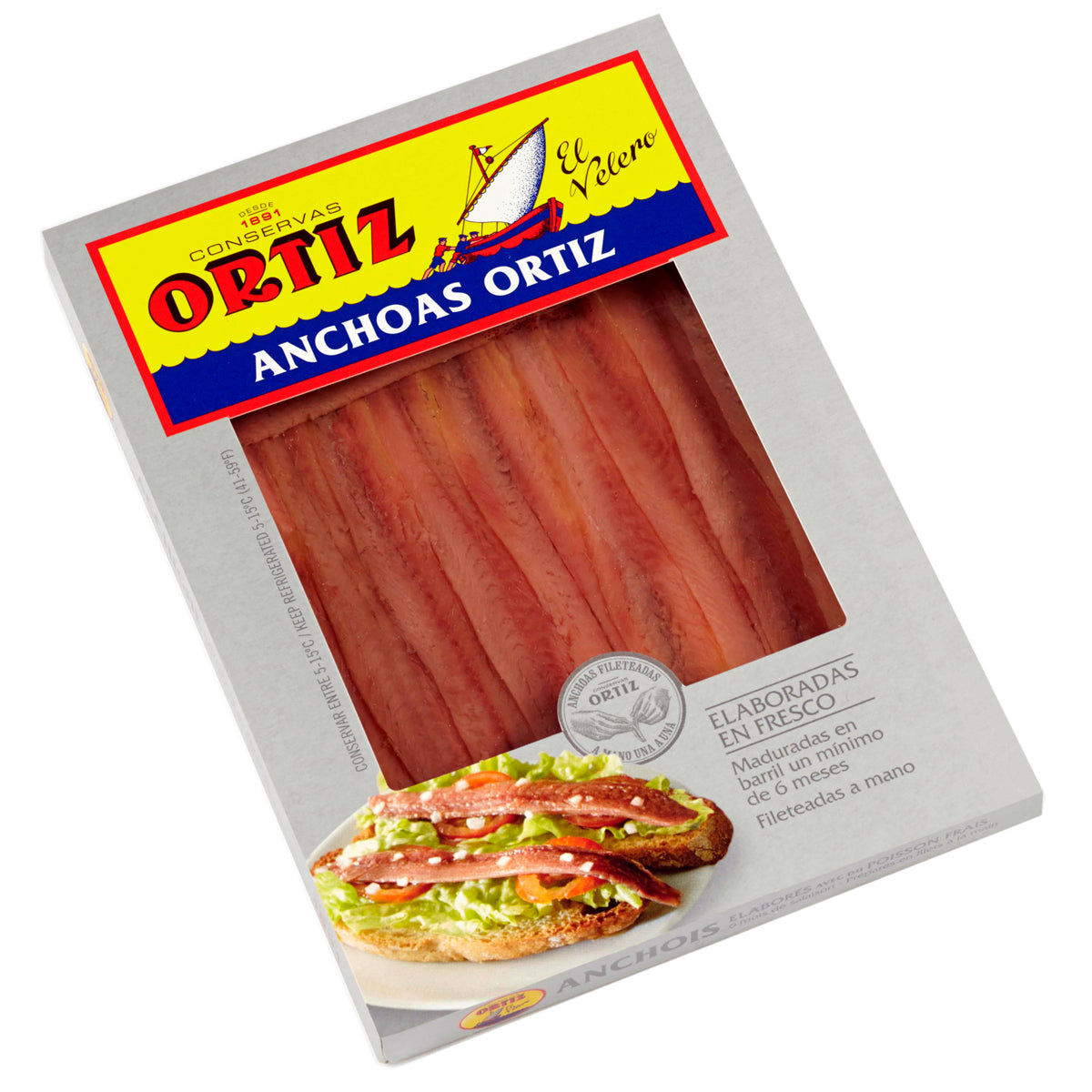 KP Filet d'Anchois * 15 Barq. 55g Ho ORTIZ