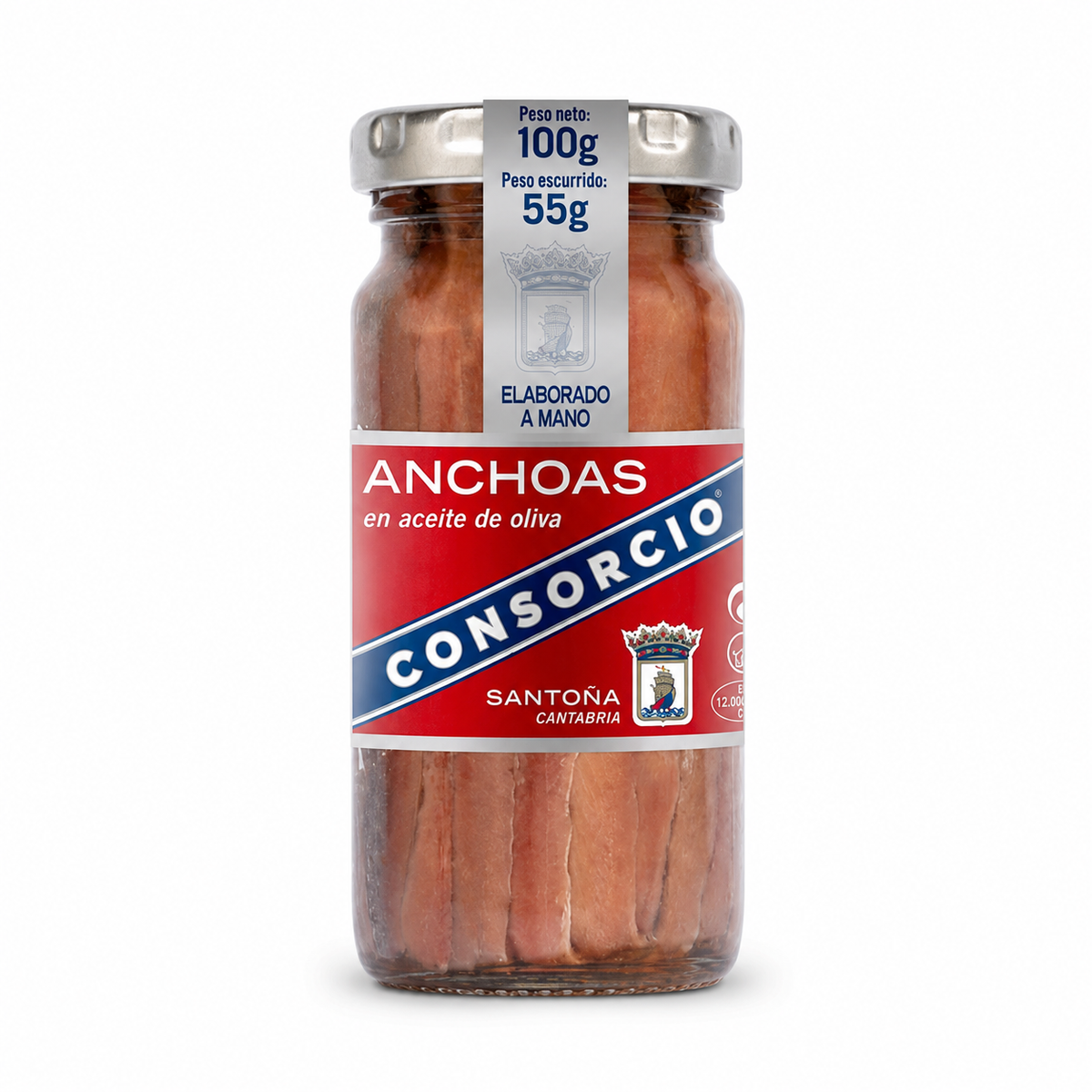 K Filets d'Anchois * 12 Boc. 100g Ho CONSORCIO