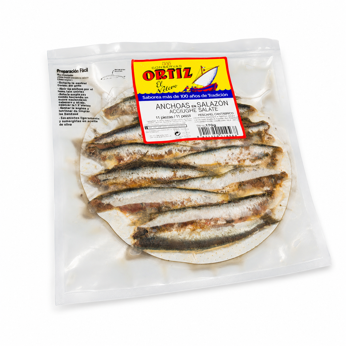 KP Anchoa Salazon * 12 Barq. 100g Ho ORTIZ