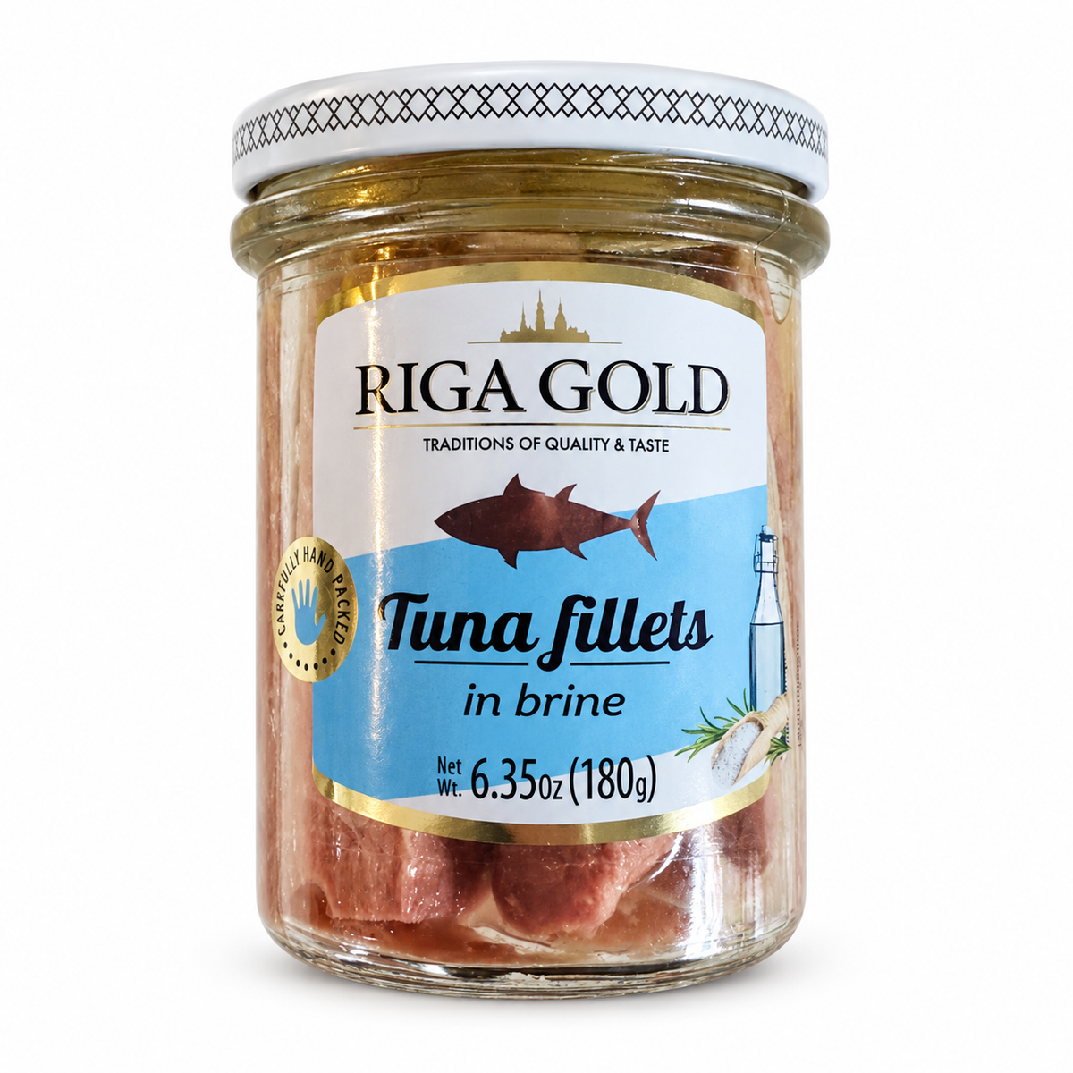 Filets de Thon * 12 Boc. 180g au Naturel OLD RIGA