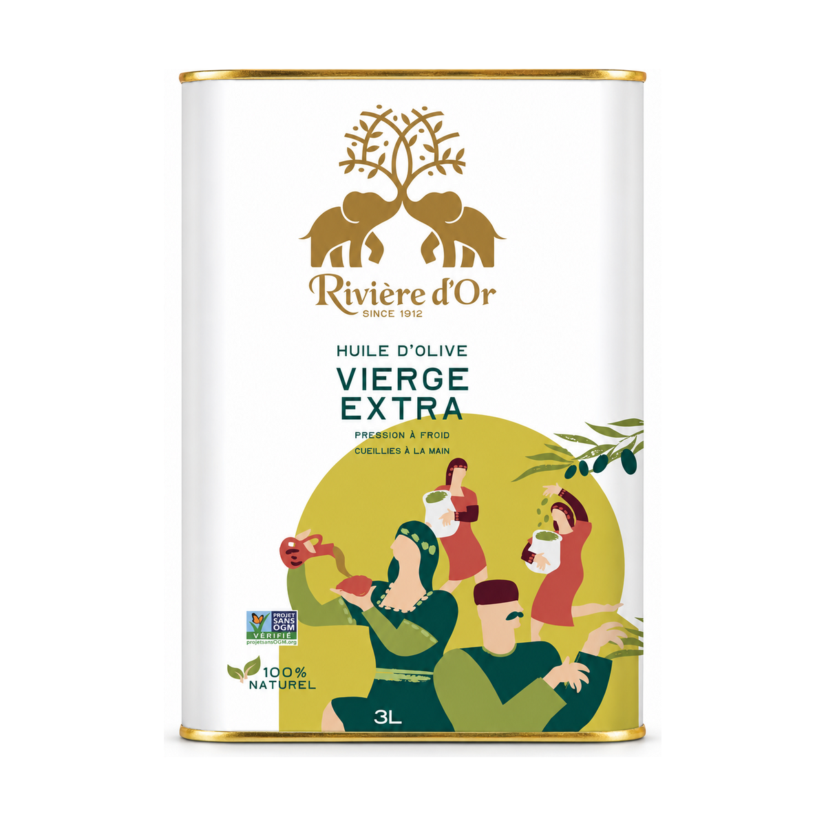 K Huile d'Olive Vierge Extra * 4 Bid. 3L RIVIERE D'OR